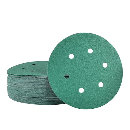 Legit Grit 6 inch Sand paper Disc, 6-Hole, 80 Grit, 50PK LG6-680-50